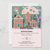 Forever Home Pastel Hearts Adoptie Foster Shower Kaart (Voorkant)