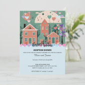 Forever Home Pastel Hearts Adoptie Foster Shower Kaart (Staand voorkant)