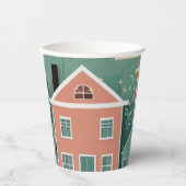 Forever Home Pastel Hearts Adoptie Foster Shower Papieren Bekers (Voorkant)