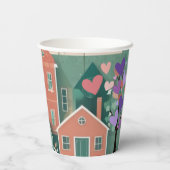 Forever Home Pastel Hearts Adoptie Foster Shower Papieren Bekers (Achterkant)