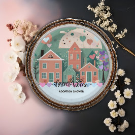 Forever Home Pastel Hearts Adoptie Foster Shower Papieren Bordje