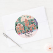 Forever Home Pastel Hearts Adoptie Foster Shower Ronde Sticker (Envelop)