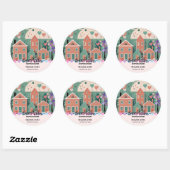 Forever Home Pastel Hearts Adoptie Foster Shower Ronde Sticker (Vel)