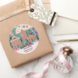 Forever Home Pastel Hearts Adoptie Foster Shower Ronde Sticker