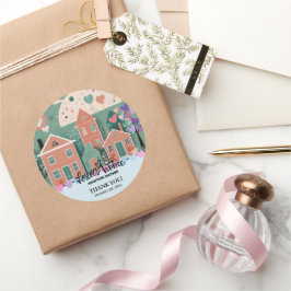 Forever Home Pastel Hearts Adoptie Foster Shower Ronde Sticker