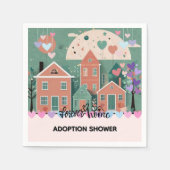 Forever Home Pastel Hearts Adoptie Foster Shower Servet (Voorkant)