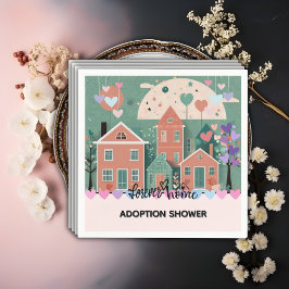 Forever Home Pastel Hearts Adoptie Foster Shower Servet