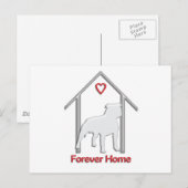 Forever Home White Pitbull Logo Briefkaart (Voorkant / Achterkant)