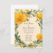 Forever in Bloom Buttercup Huwelijksuitnodiging (Voorkant / Achterkant)