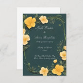 Forever in Bloom Buttercup Huwelijksuitnodiging (Voorkant / Achterkant)