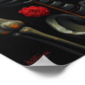 Forever in Bloom: Skeleton-liefhebbers met een gou Poster (Hoek)