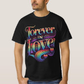Forever In Love Het T-shirt Van De Romantische Val (Voorkant)