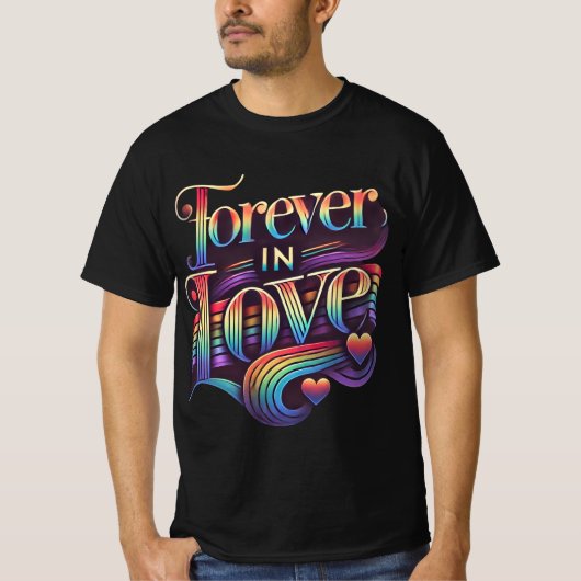 Forever In Love Het T-shirt Van De Romantische Val (Voorkant)