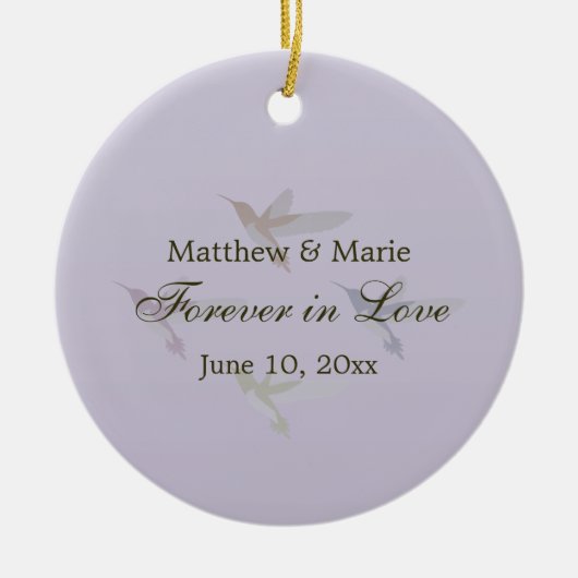 Forever in Love Hummingbird Theme Keramisch Ornament (Voorkant)