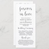Forever in Love, Modern Wedding Ceremony Program Programmakaart (Voorkant / Achterkant)