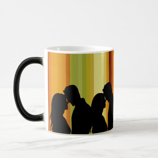 Forever in Love: Romantisch echtpaar Silhouette Magische Mok (Links)