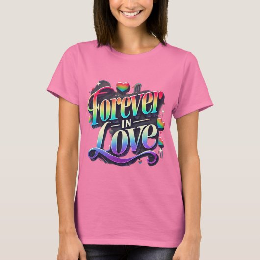 Forever in Love Romantisch T-shirt (Voorkant)