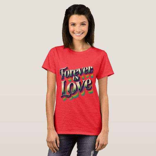 Forever in Love Romantisch T-shirt (Voorkant volledig)
