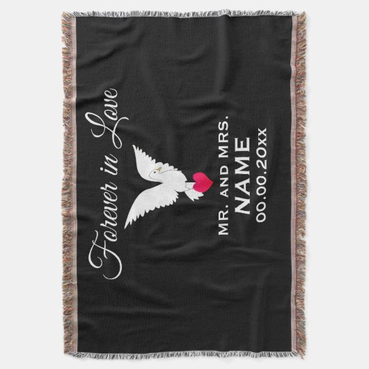 Forever in Love Throw Blanket Deken (Voorkant Verticaal)