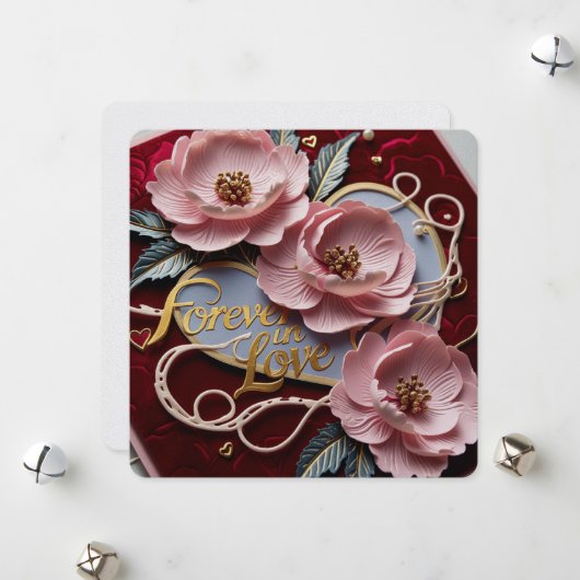 Forever in Love Valentijn kaarten (Voorkant / Achterkant in situ)