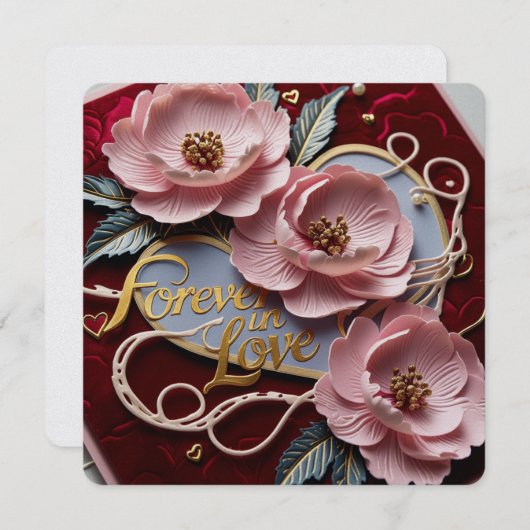 Forever in Love Valentijn kaarten (Voorkant / Achterkant)