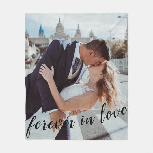 Forever in Love Valentijnsdag Foto Fleec Fleece Deken (Voorkant)