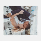  Forever in Love Valentijnsdag Foto Fleec Fleece Deken (Voorkant (Horizontaal))