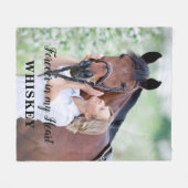 Forever in mijn Heart Custom Horse Photo Memorial Fleece Deken (Voorkant (Horizontaal))