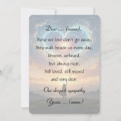 Forever in my heart! Heart and clouds, custom  Kaart (Achterkant)