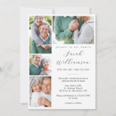 Forever in ons hart 4 Foto Collage Funeral Kaart (Voorkant)