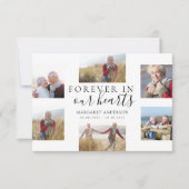 Forever in ons hart 6 Foto begrafenis Bedankkaart (Voorkant)