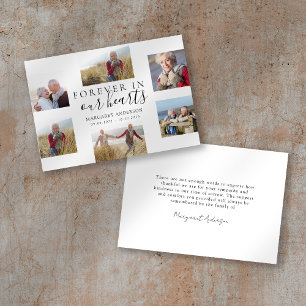 Forever in ons hart 6 Foto begrafenis Bedankkaart