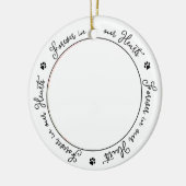 Forever in ons hart Aangepast 2 Fotofoto Pet Memor Keramisch Ornament (Links)