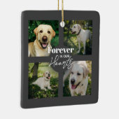 Forever in ons hart Aangepast fotopapier Memorial Keramisch Ornament (Rechts)