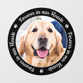Forever in ons hart Aangepast fotopapier Memorial Raamsticker (Vel)
