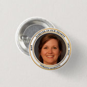 Forever in ons hart Aangepaste Foto Funeral Button (Voorkant /achterkant)