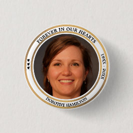 Forever in ons hart Aangepaste Foto Funeral Button