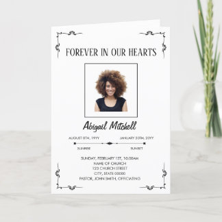 Forever in ons hart - begrafenisprogramma | FP0001 Programma