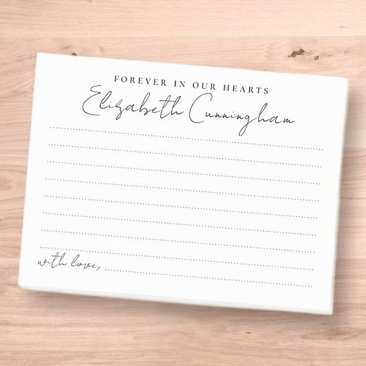 Forever in ons hart Deel begrafenis een geheugen Post-it® Notes