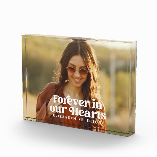 Forever in ons hart Eenvoudige foto Memorial (Rechts)