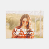 Forever in ons hart Eenvoudige foto Memorial Fleece Deken (Voorkant (Horizontaal))