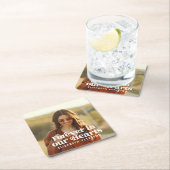 Forever in ons hart Eenvoudige foto Memorial Kartonnen Onderzetters (Insitu)