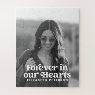 Forever in ons hart Eenvoudige foto Memorial Legpuzzel