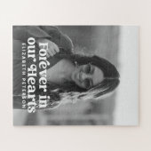Forever in ons hart Eenvoudige foto Memorial Legpuzzel (Horizontaal)