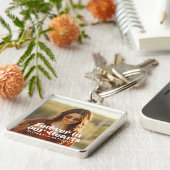 Forever in ons hart Eenvoudige foto Memorial Sleutelhanger (Zijkant)