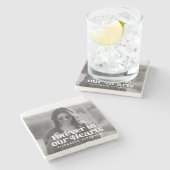 Forever in ons hart Eenvoudige foto Memorial Stenen Onderzetter (Zijkant)