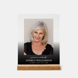 Forever in ons hart Foto begrafenis Acryl Bord