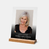 Forever in ons hart Foto begrafenis Acryl Bord (Hoek)