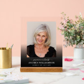 Forever in ons hart Foto begrafenis Acryl Bord (Huwelijk)