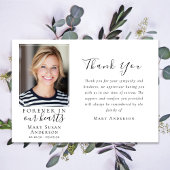 Forever in ons hart Foto begrafenis Bedankkaart